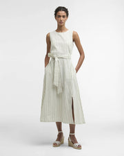 Barbour Inez Midi Striped Dress Spearmint