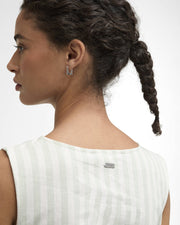 Barbour Inez Midi Striped Dress Spearmint