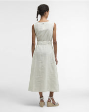 Barbour Inez Midi Striped Dress Spearmint