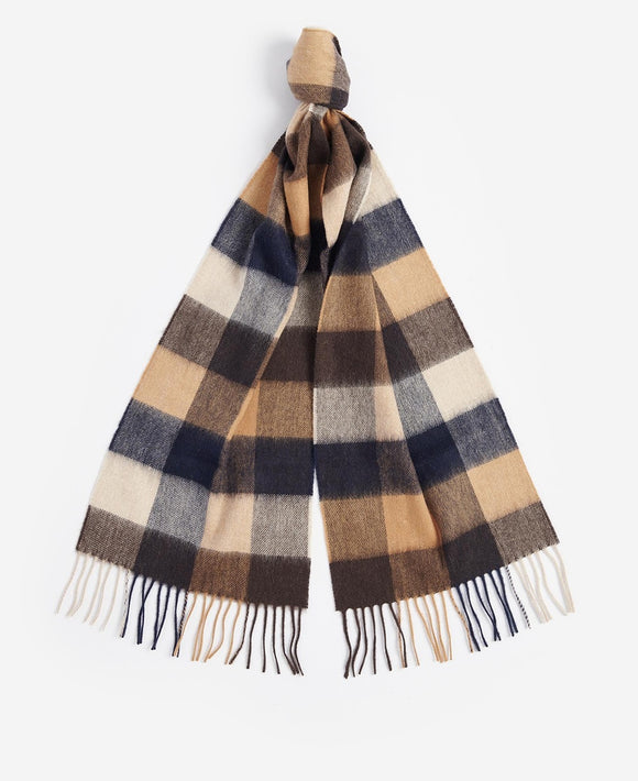Barbour Large Tattersall Scarf Autumn Checks