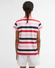 Barbour Lyndale T-Shirt Poppy Red Multi Stripe