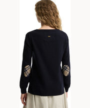 Barbour Pendle Crew Neck Knit Jumper Navy