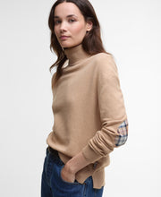 Barbour Pendle Roll Collar Knit Jumper Camel