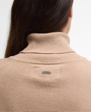 Barbour Pendle Roll Collar Knit Jumper Camel