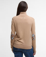 Barbour Pendle Roll Collar Knit Jumper Camel