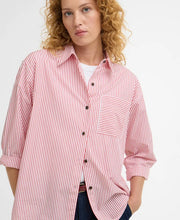 Barbour Polly Striped Shirt Poppy Red