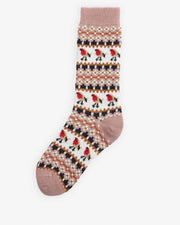 Barbour Robin Fairisle Socks Classic Pink