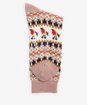 Barbour Robin Fairisle Socks Classic Pink