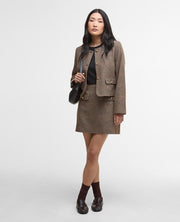 Barbour Sophia Wool Mini Skirt Check Multi
