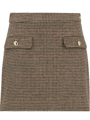 Barbour Sophia Wool Mini Skirt Check Multi