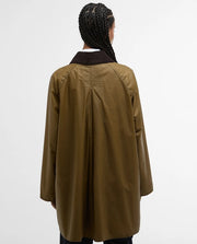 Barbour Wren Wax Jacket Sand Navy Gingham Check