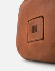 Biba Boston Crossbody Leather Bag Tan