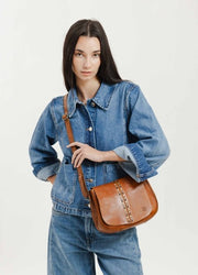 Biba Hancock Crossbody Leather Bag Tan