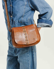 Biba Hancock Crossbody Leather Bag Tan