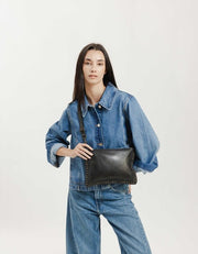 Biba Portland Crossbody Leather Bag Black