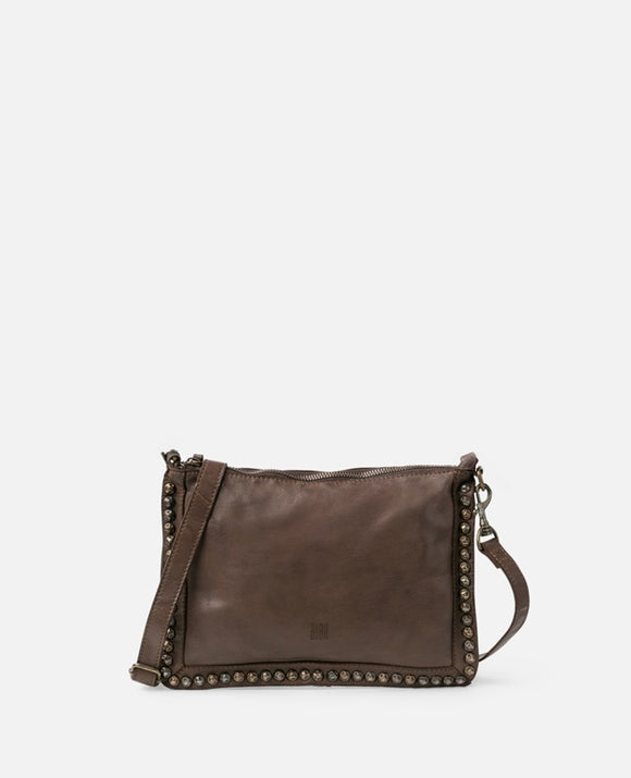 Biba Portland Leather Cross Bag Dark Brown