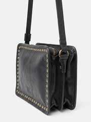 Biba Rockwall Crossbody Leather Bag Black