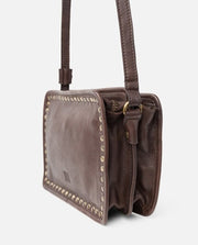 Biba Rockwall Crossbody Leather Bag Dark Brown