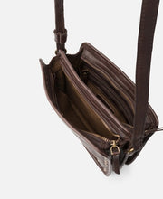 Biba Rockwall Crossbody Leather Bag Dark Brown