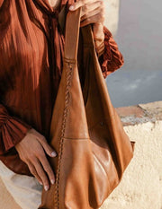 Biba Stockton Shoulder Leather Bag Tan