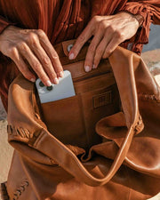 Biba Stockton Shoulder Leather Bag Tan