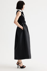 Birélin Couture Collar & Bow Dress Black/Ivory