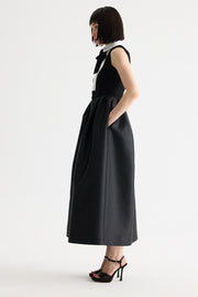 Birélin Couture Collar & Bow Dress Black/Ivory
