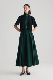 Birélin Couture 2-Piece Skirt & Top Black/Green