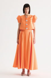 Birélin Couture 2-Piece Skirt & Top Orange