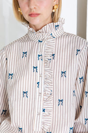 Bonte Aida Shirt Seamist With Blue Ribbons