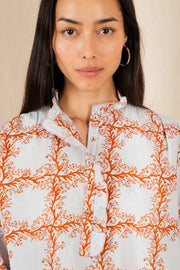Bonte Anais Shirt Ice Blue/Tobacco