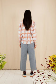 Bonte Anais Shirt Ice Blue/Tobacco