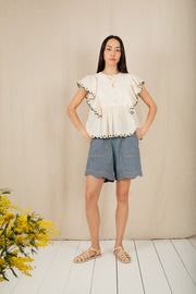 Bonte Darcy Top Ecru Multi