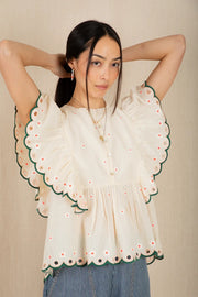 Bonte Darcy Top Ecru Multi