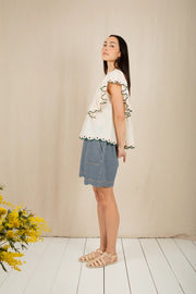 Bonte Darcy Top Ecru Multi