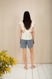 Bonte Darcy Top Ecru Multi