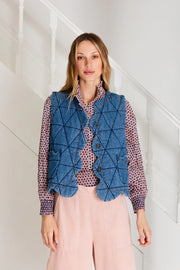 Bonte Estelle Quilt Gilet Dark Denim