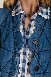 Bonte Estelle Quilt Gilet Dark Denim