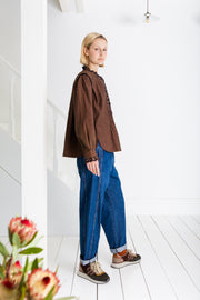 Bonte Etienne Shirt Midnight Blue/Tan Checks