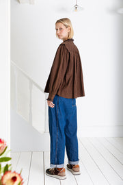 Bonte Etienne Shirt Midnight Blue/Tan Checks