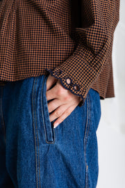 Bonte Etienne Shirt Midnight Blue/Tan Checks