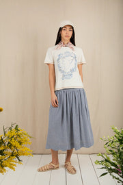 Bonte Polly Skirt Navy Gingham