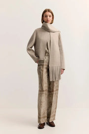 Bugatti Wool Blend Jacket & Scarf Beige