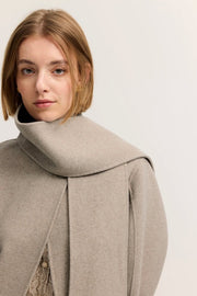 Bugatti Wool Blend Jacket & Scarf Beige