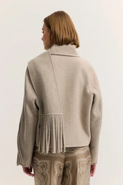 Bugatti Wool Blend Jacket & Scarf Beige
