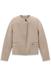 Bugatti Wool Blend Jacket & Scarf Beige