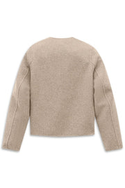 Bugatti Wool Blend Jacket & Scarf Beige