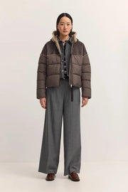 Bugatti Padded/Suede Jacket Brown