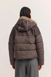 Bugatti Padded/Suede Jacket Brown