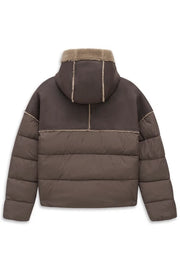 Bugatti Padded/Suede Jacket Brown